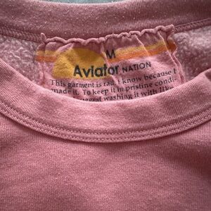 Aviator Nation cropped pink sweatshirt. Size medium. Great condition.